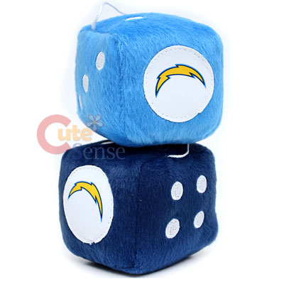 NFL San Diego Chargers Plush Fuzzy Dice